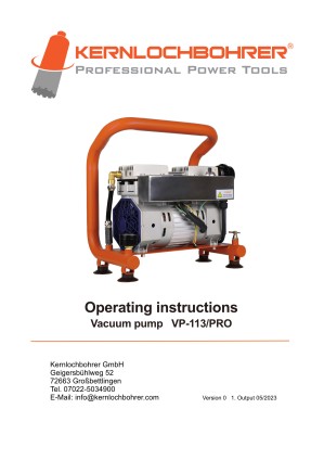 Operating instructions for: Vacuum pump VP-113/PRO 